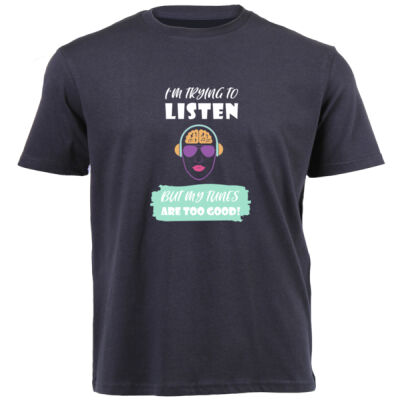 "I'm trying to listen" - Adult Unisex Dark Tee - By Savannah Pillay Thumbnail