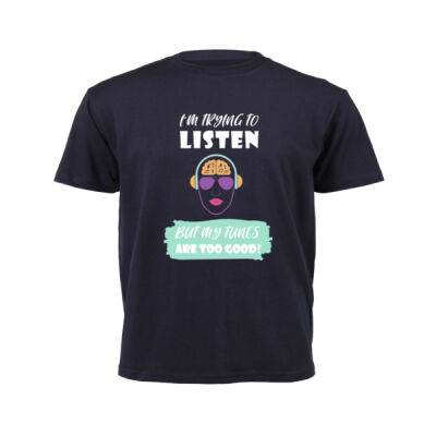 "I'm trying to listen" - Kids Short Sleeve Dark Tee - By Savannah Pillay Thumbnail