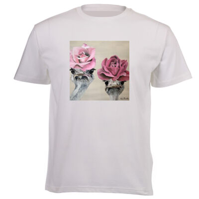 "Larry & Leroy" - Adult Unisex White Tee - By Kim Rundle Thumbnail