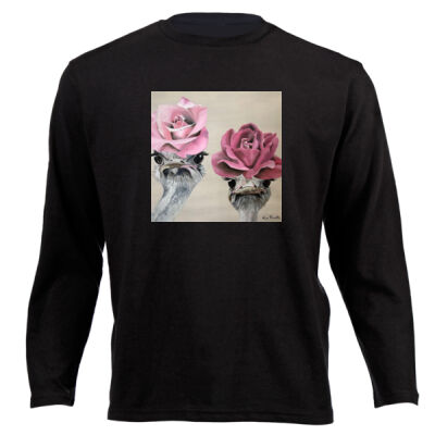 "Larry & Leroy" - Adult Unisex Long Sleeve Dark Tee - By Kim Rundle Thumbnail
